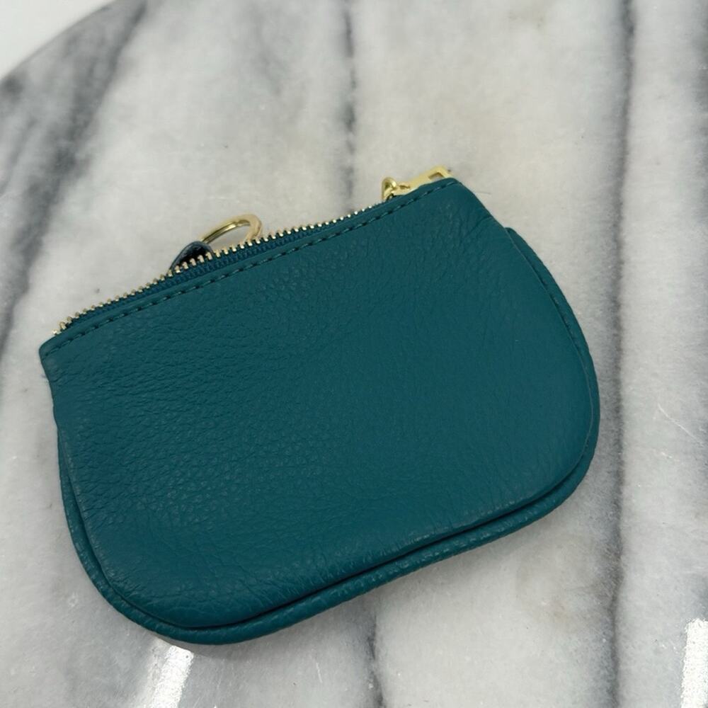 NWT turquoise, leather coin purse/wallet